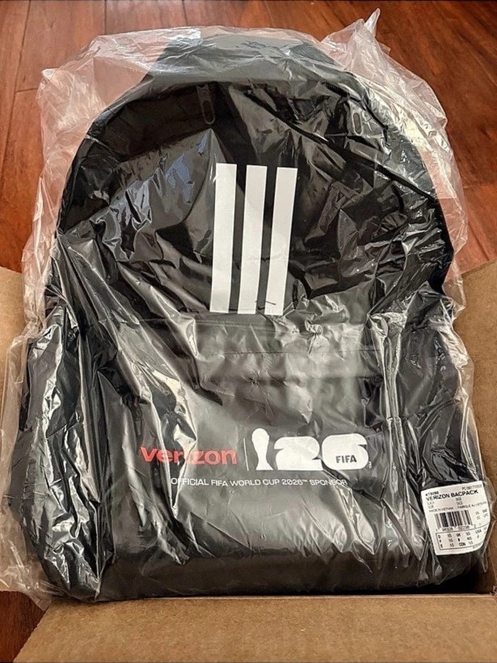 adidas Verizon Backpack Black NWT FIFA World Cup Backpack
